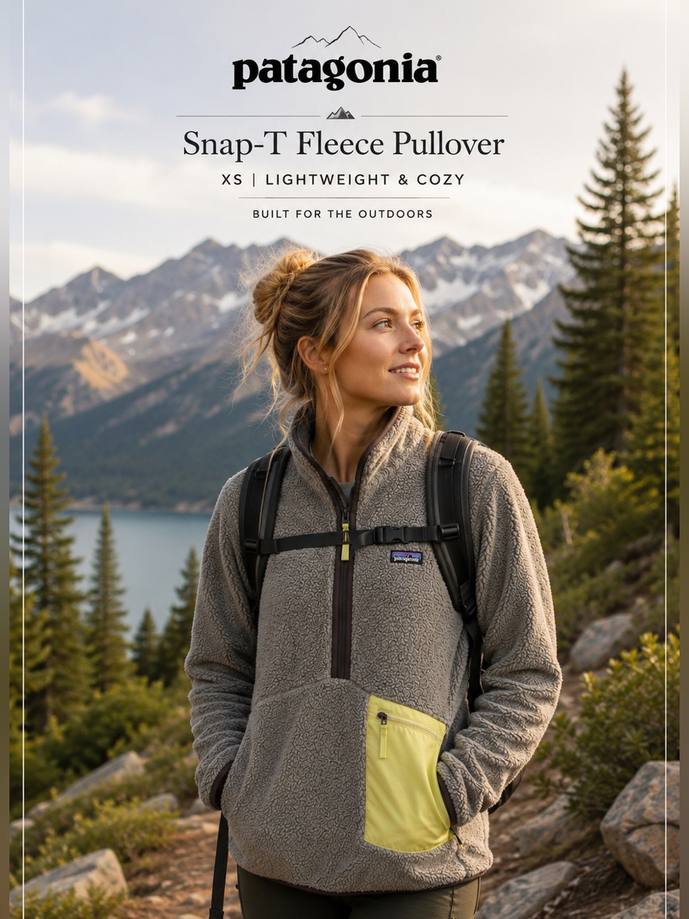 Patagonia Snap-T Fleece Pullover XS Gray Lightweight Hiking Outdoor NWT